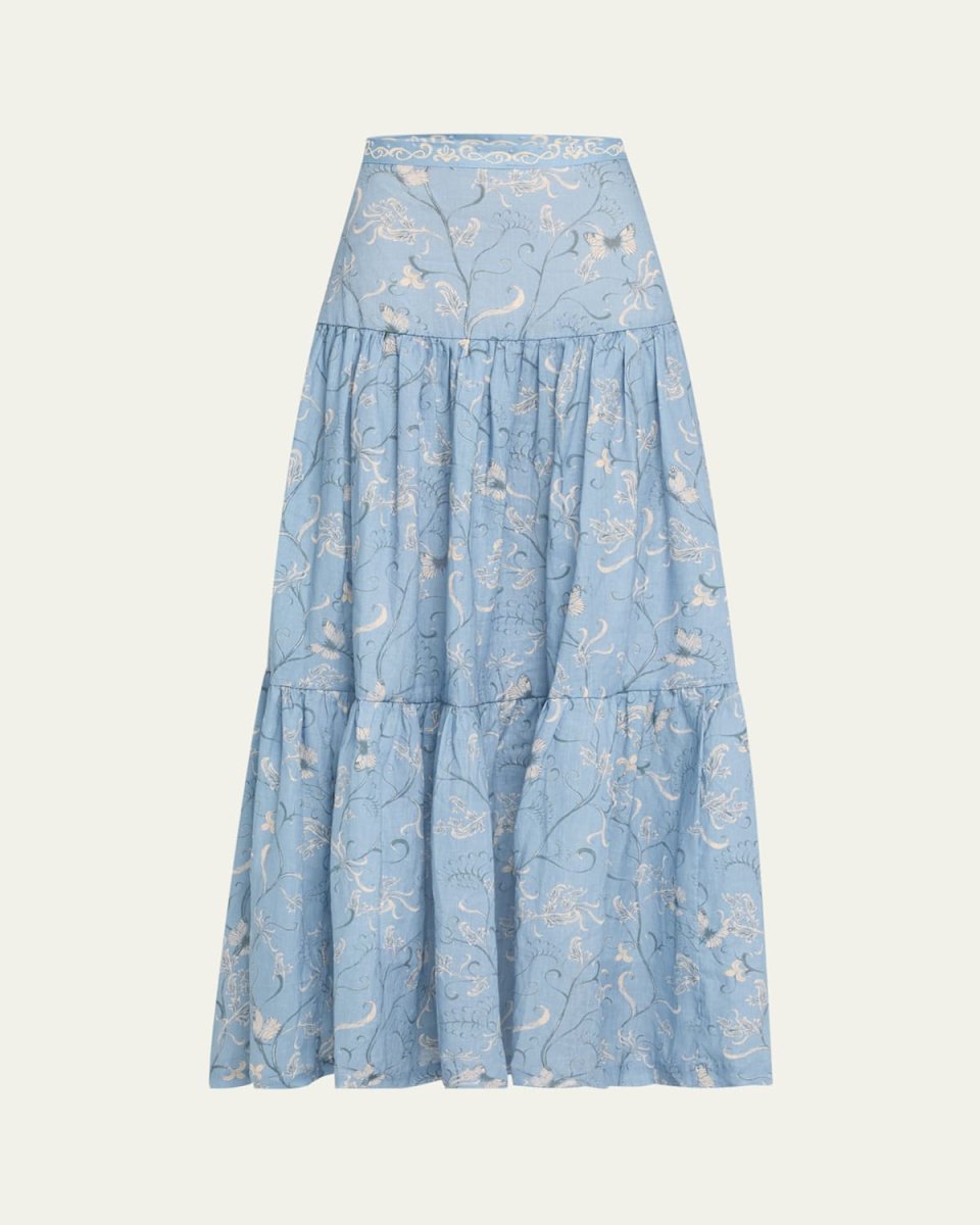 Lymanopoda Anis Linen Maxi Skirt
